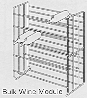 Shelving Accessories — Wine Modules Bulk or individual compartment style Suitable for 300mm or 450mm shelf units No.10 Can Module Accomdates 6 cans Fits any 400mm frame, but is best suited to 900mm size which fits 4 modules per tier Tray Slides Suitable for wire grid shelves only capacity for 11 trays